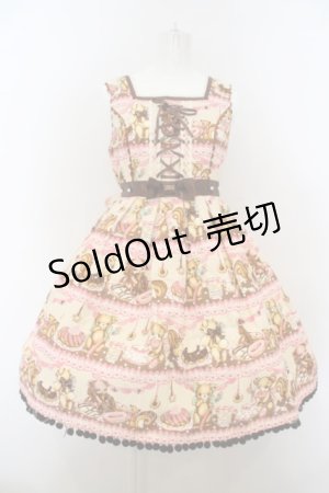 画像: Angelic Pretty / Little Bear's Cafeジャンパースカート  生成り O-24-02-20-1014-AP-OP-IG-OS