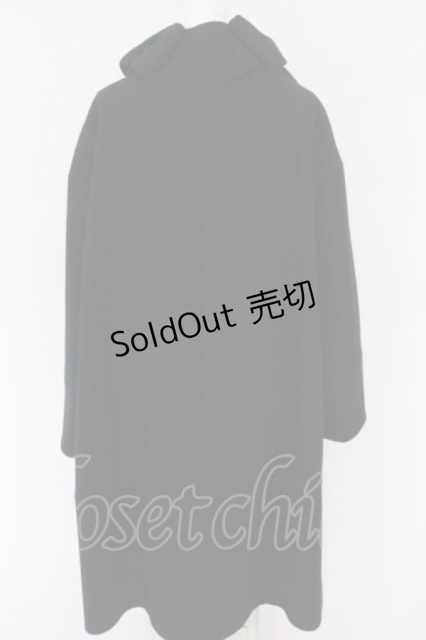画像3: Jane Marple / Drape ribbon collar cocoon コート M クロ O-24-02-21-041-JM-CO-YM-ZTC029 (3)