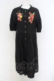 画像1: Jane Marple Dans Le Saｌon / Strawberry embroidery dress M クロ O-24-02-21-044-JM-OP-IG-OS (1)