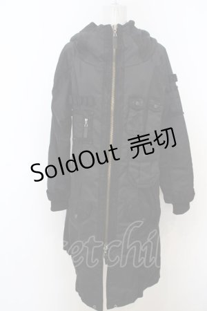 画像: Qutie Frash / ミリタリーコート  ブラック O-24-02-23-013-QU-CO-IG-ZT-C056