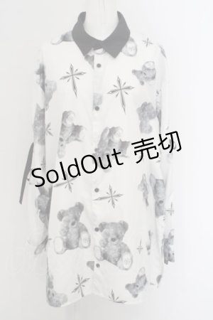 画像: TRAVAS TOKYO / くま総柄ネクタイ付きシャツ/Myriad of bears shirts with tie F ホワイト O-24-02-28-064-PU-BL-SZ-ZS