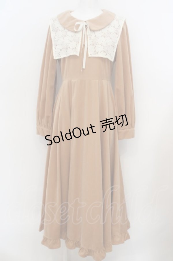 画像1: Maison de FLEUR / 星に届きそうなワンピース M ベージュ O-24-02-28-018-LO-OP-YM-ZT333 (1)