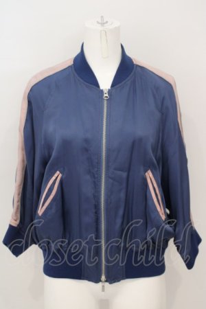 画像: Jane Marple Dans Le Saｌon / Bubble sleeve souvenir jacket M ブルー×ピンク O-24-03-06-023-JM-JA-IG-OS