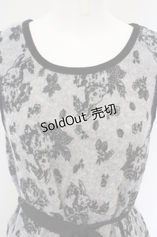 画像2: 【SALE】Franche Lippee / もけもけうさぎノースリーワンピース M クロ O-24-03-11-051-LO-OP-OW-ZT072 (2)
