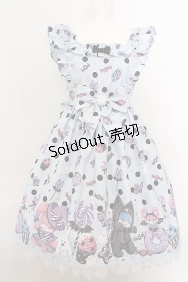 画像1: Angelic Pretty / Happy Treat Partyジャンパースカート  サックス O-24-03-13-1001-AP-OP-OW-OS (1)