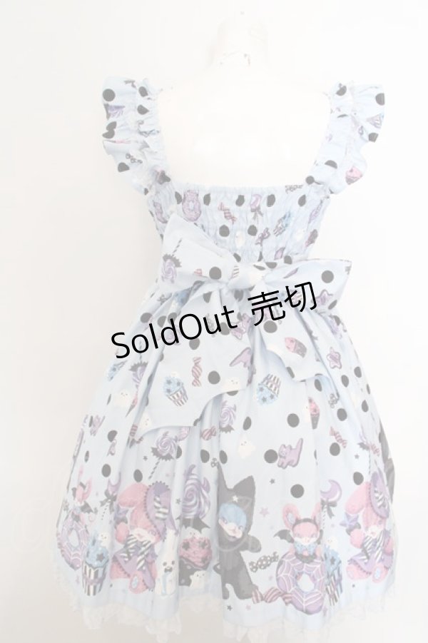 画像4: Angelic Pretty / Happy Treat Partyジャンパースカート  サックス O-24-03-13-1001-AP-OP-OW-OS (4)