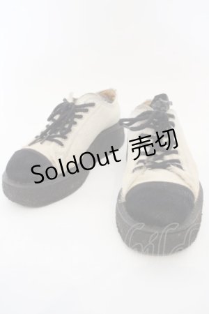 画像: GEORGE COX / GLAY× JIROモデル LIMITED EDITION　ラバーソールシューズ UK5（約25cm） アイボリーｘブラック O-24-03-15-094-PU-SH-YM-ZT-K002