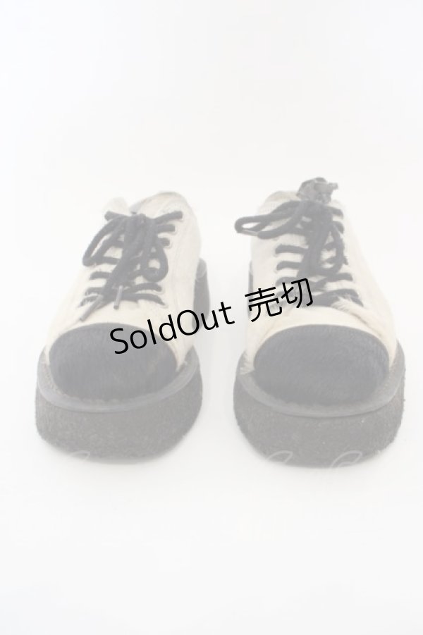 画像2: GEORGE COX / GLAY× JIROモデル LIMITED EDITION　ラバーソールシューズ UK5（約25cm） アイボリーｘブラック O-24-03-15-094-PU-SH-YM-ZT-K002 (2)