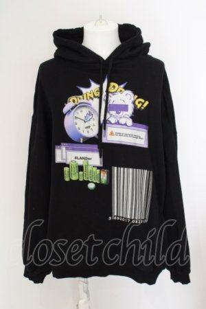 画像: LAND by MILKBOY / MY DAY HOODIES  ブラック O-24-03-26-048-MB-TO-OW-ZT332