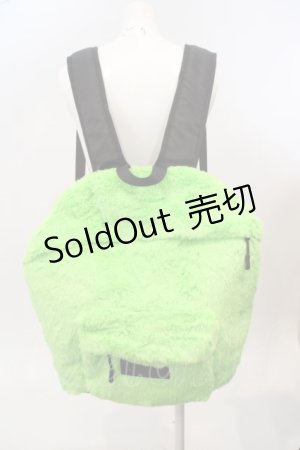 画像: LAND by MILKBOY / FUR リュックサック  ライムグリーン O-24-03-26-1086-MB-BG-OW-ZT274