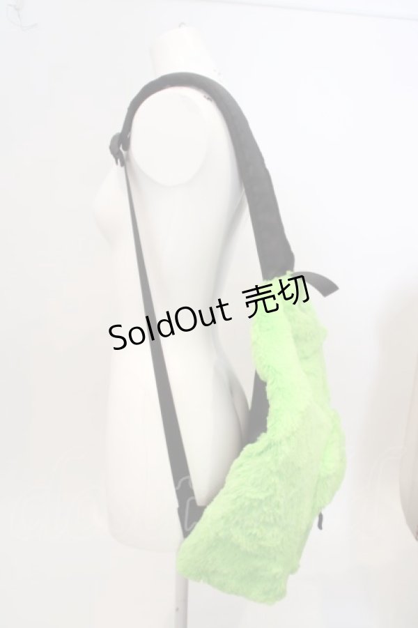 画像2: LAND by MILKBOY / FUR リュックサック  ライムグリーン O-24-03-26-1086-MB-BG-OW-ZT274 (2)