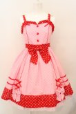 画像1: Angelic Pretty / Candy Popジャンパースカート  アカーｘピンク O-24-03-28-006-AP-OP-YM-OS (1)