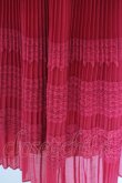 画像2: Jane Marple / Sheer cloth and lace flare pleats skirt M アカ O-24-03-30-055-JM-SK-OW-OS (2)
