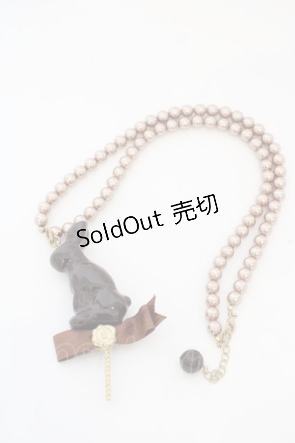 画像2: 【SALE】Q-pot. / ACCLollipop Chocolate Rabbit ネックレス  チョコレート O-24-03-30-098-QP-AC-IG-ZT012-F001 (2)