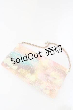 画像: Franche Lippee / マーガレットクラッチバッグ  オレンジ×グリーンマルチ O-24-04-14-119-LO-BG-IG-ZT286