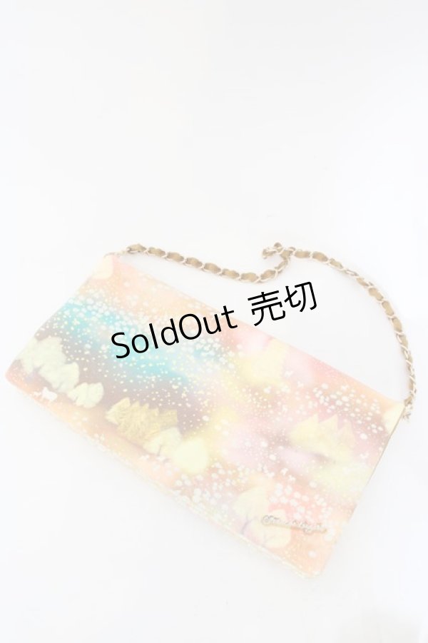 画像1: Franche Lippee / マーガレットクラッチバッグ  オレンジ×グリーンマルチ O-24-04-14-119-LO-BG-IG-ZT286 (1)