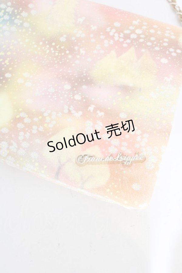 画像2: Franche Lippee / マーガレットクラッチバッグ  オレンジ×グリーンマルチ O-24-04-14-119-LO-BG-IG-ZT286 (2)