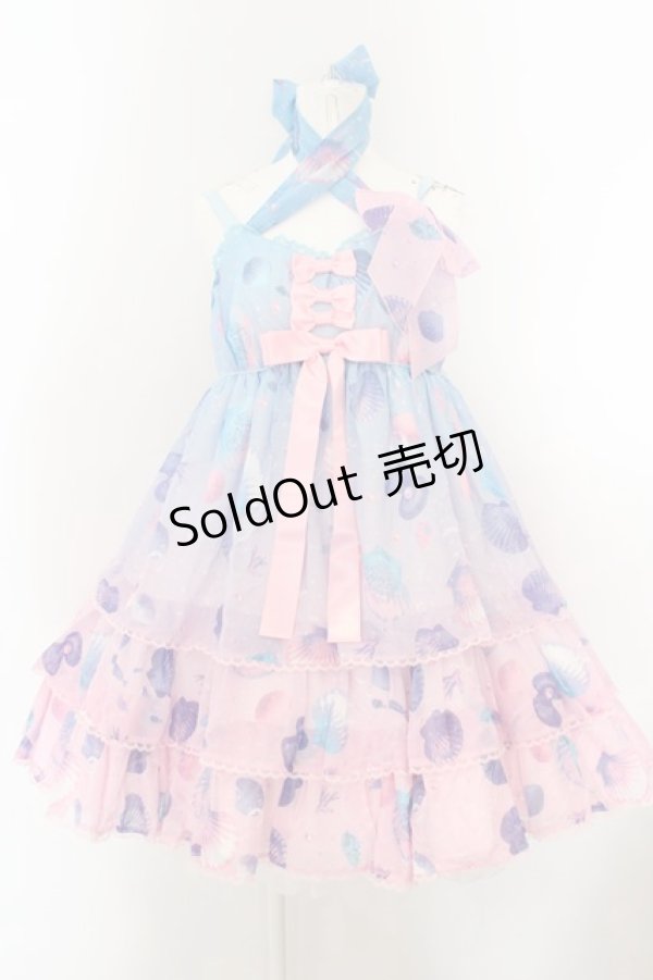 画像1: Angelic Pretty / Dream Marine Brilliant Color SpecialジャンパースカートSet  サックス×ピンク O-24-04-14-143-AP-OP-OW-OS (1)