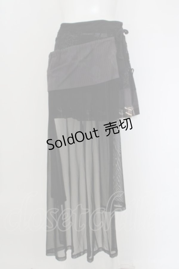画像3: h.ANARCHY / チュールフラッププリーツスカート  ブラック×チャコール O-24-04-16-038-HN-SK-OW-OS (3)
