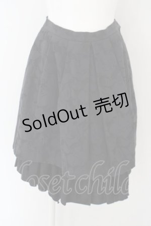 画像: BPN / フラワージャガードサテンスカート M ブラック O-24-04-17-008-GO-SK-IG-OS