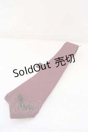画像: MIHO MATSUDA / 蝙蝠刺繍ネクタイ  ボルドー O-24-04-24-056-GO-ZA-OW-OS