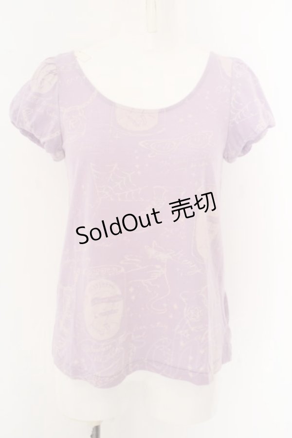 画像1: 【SALE】RNA / グラフィティパンキッシュパフスリーブTシャツ M ラベンダー O-24-04-28-1094-PU-TS-YM-ZT398 (1)