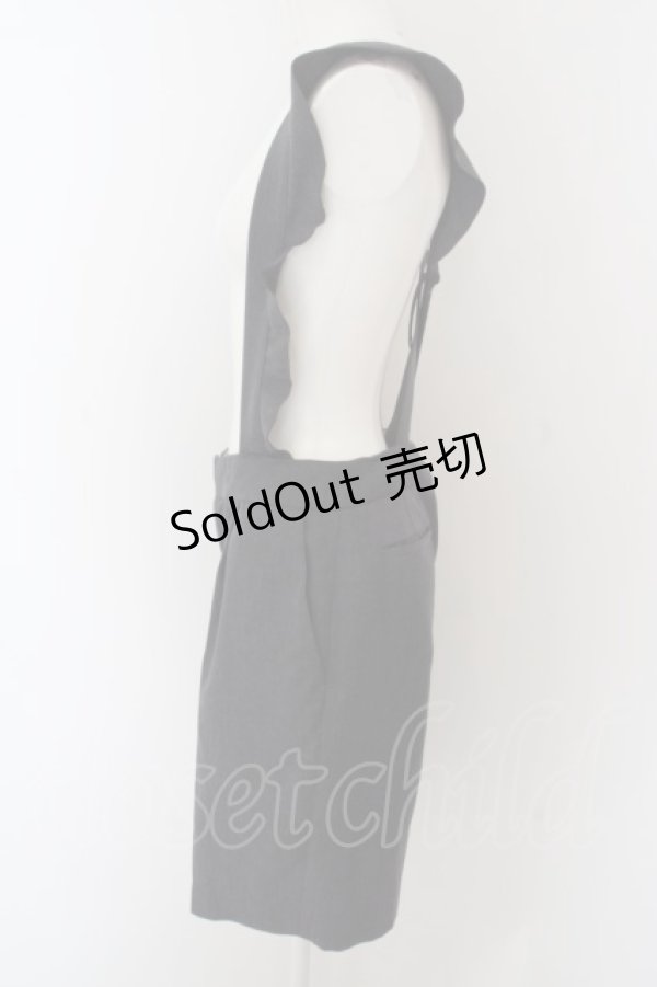 画像2: Jane Marple / フリルサスペンダーのハーフパンツ M グレー O-24-04-28-1108-JM-PA-IG-ZT400 (2)