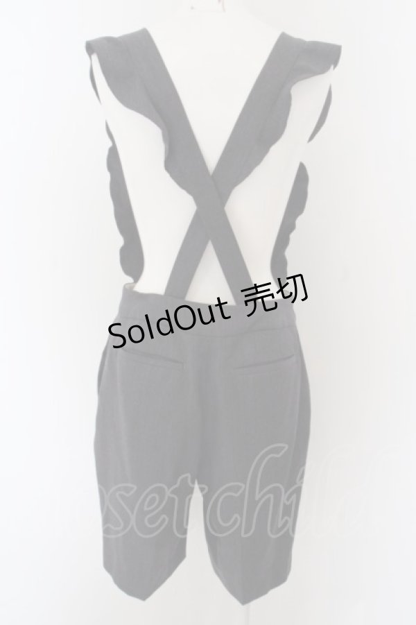 画像3: Jane Marple / フリルサスペンダーのハーフパンツ M グレー O-24-04-28-1108-JM-PA-IG-ZT400 (3)