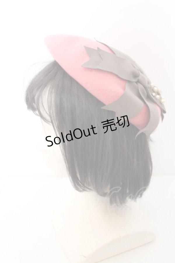 画像2: Leur Getter / リボンベレー帽  ピンク O-24-04-28-1116-LU-AC-OW-ZT286 (2)