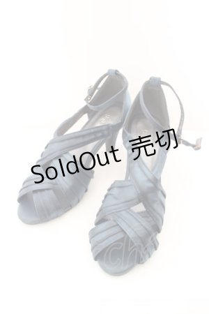 画像: axes femme / サテンクロスサンダル L ブルー O-24-04-28-1175-AX-SH-IG-ZT-K002