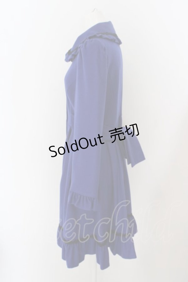 画像7: Moi-meme-Moitie / バラフレームプリントコート 2 ブルー O-24-04-30-040-MO-CO-OW-OS (7)