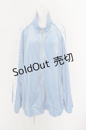 画像: REFLEM / ロゴテープラインベロアトラックジャケット F ブルー O-24-04-30-047-PU-JA-YM-ZT204