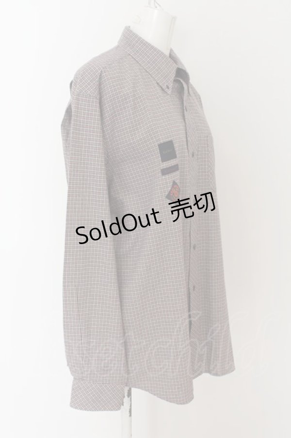 画像2: 【SALE】Karl Helmut / ロゴワッペンポケットチェックシャツ Ｍ ブラウンチェック O-24-04-30-1088-EL-BL-SA-ZT407 (2)