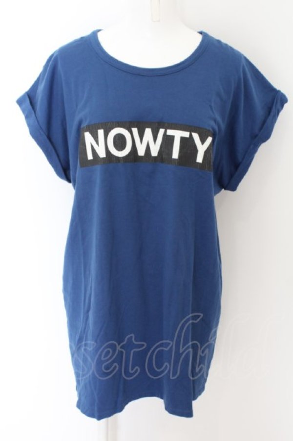 画像1: Candy Stripper / NOWTYロゴ Tシャツ 2 ブルー O-24-04-30-2052-PU-TS-IG-ZT128 (1)