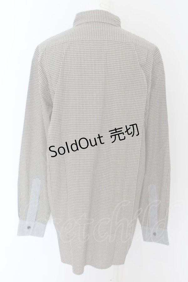 画像2: Karl Helmut / ロゴワッペンギンガムシャツ  黒Ｘ白チェック O-24-04-30-2081-EL-BL-SA-ZT405 (2)