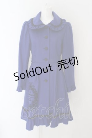 画像: Moi-meme-Moitie / バラフレームプリントコート 2 ブルー O-24-04-30-040-MO-CO-OW-OS