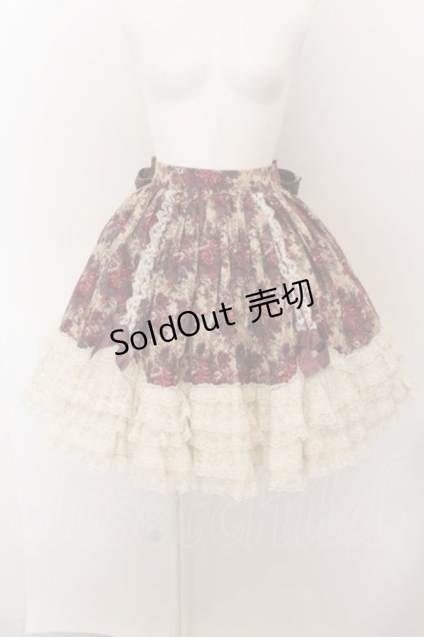 画像1: metamorphose / ゴブランプリント バッスルスカート(2005年)  ベージュ×ピンク系 O-24-05-13-006-ME-SK-IG-OS (1)
