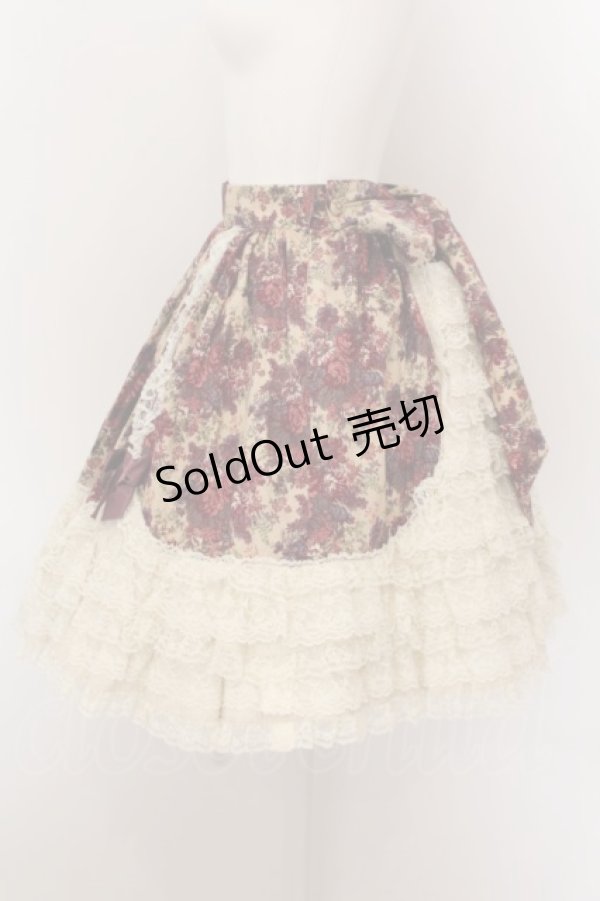 画像2: metamorphose / ゴブランプリント バッスルスカート(2005年)  ベージュ×ピンク系 O-24-05-13-006-ME-SK-IG-OS (2)