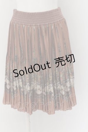 画像: 【SALE】axes femme / スカーフ柄プリーツスカート  ピンクベージュ O-24-05-19-042-AX-SK-IG-ZT266