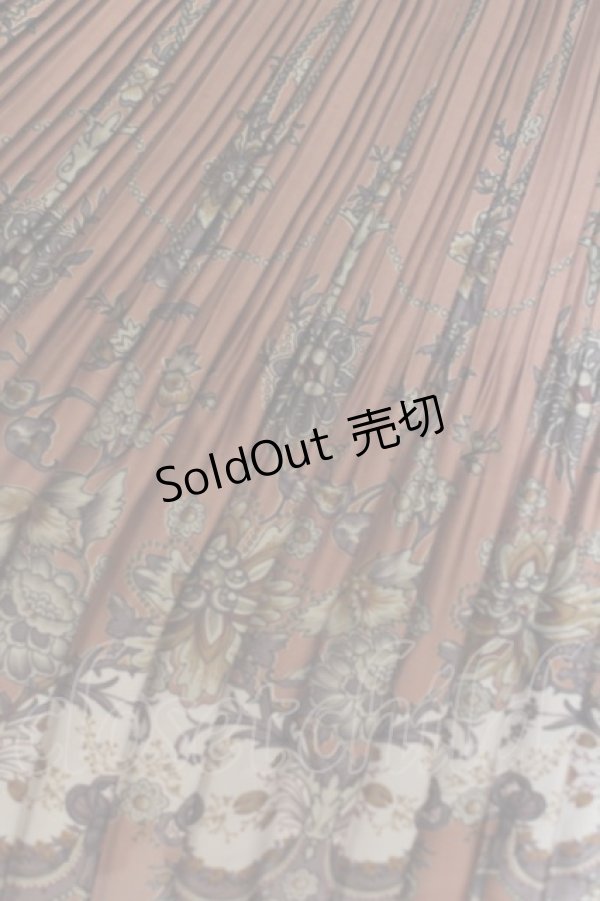 画像2: 【SALE】axes femme / スカーフ柄プリーツスカート  ピンクベージュ O-24-05-19-042-AX-SK-IG-ZT266 (2)