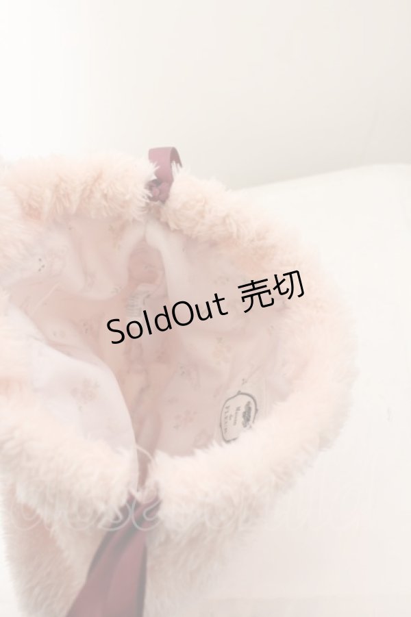 画像3: 【SALE】Maison de FLEUR / ラビットファー巾着  ピンク O-24-05-19-111-LO-ZA-IG-ZT433 (3)