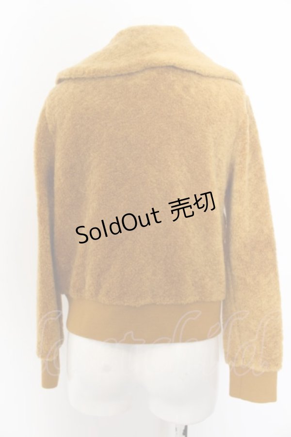 画像3: Jane Marple / シープパイルのジップアップブルゾン M キャメル O-24-05-22-042-JM-JA-OW-ZT403 (3)