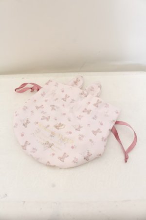 画像: Maison de FLEUR / ラビット巾着  ピンク O-24-05-24-143-LO-ZA-OW-ZT433