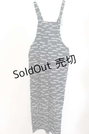画像: RNA / ロゴ柄BIGオーバーオール M ブラック O-24-05-30-1175-PU-OP-OW-ZT184