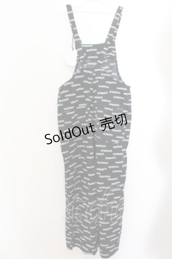 画像2: RNA / ロゴ柄BIGオーバーオール M ブラック O-24-05-30-1175-PU-OP-OW-ZT184 (2)