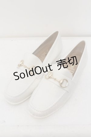 画像: YOSUKE / ビットローファー 23.5cm ホワイト O-24-05-31-022-PU-SH-IG-ZT-K001
