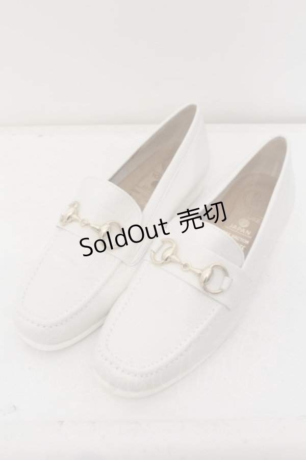 画像1: YOSUKE / ビットローファー 23.5cm ホワイト O-24-05-31-022-PU-SH-IG-ZT-K001 (1)
