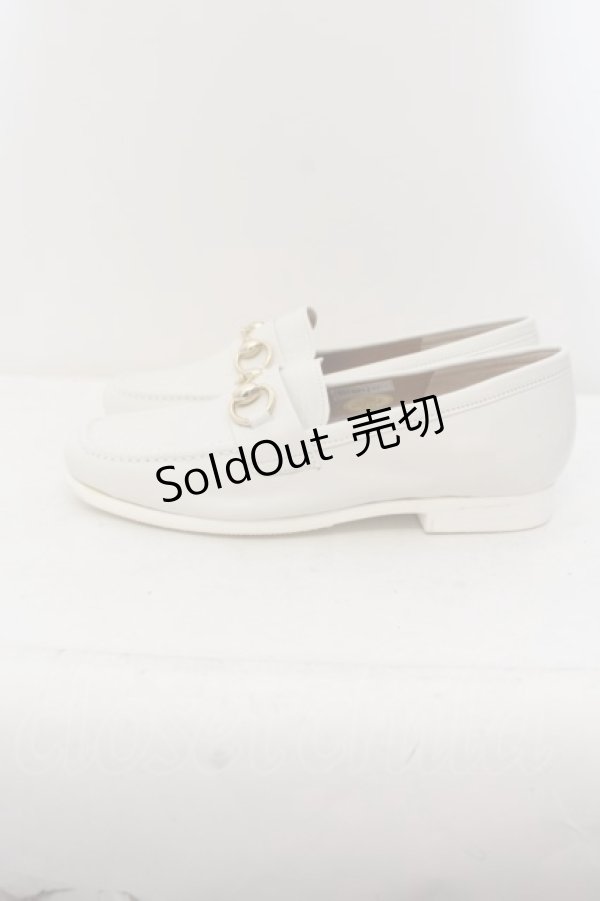 画像2: YOSUKE / ビットローファー 23.5cm ホワイト O-24-05-31-022-PU-SH-IG-ZT-K001 (2)