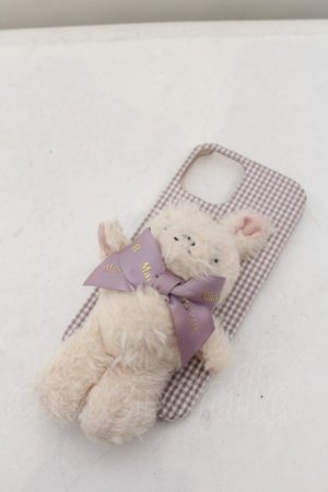 画像: Maison de FLEUR / ささえてうさぎさんアイフォン12/12Proケース  ラベンダー O-24-05-31-036-LO-ZA-OW-ZT424