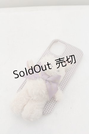 画像: Maison de FLEUR / ささえてうさぎさんアイフォン12/12Proケース  ラベンダー O-24-05-31-036-LO-ZA-OW-ZT424-F003